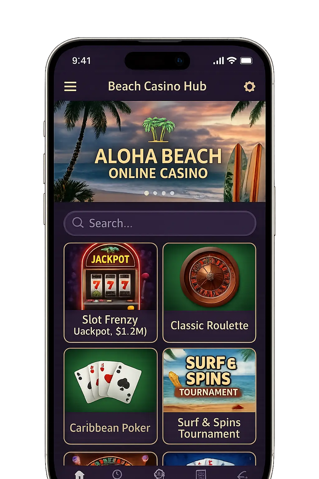 PokieSurf Casino mobile interface preview